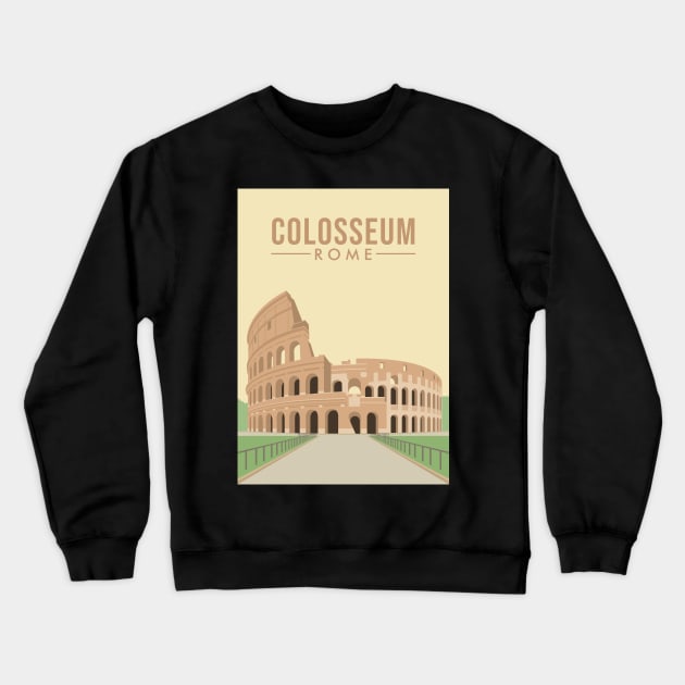 Colosseum Rome Italy Crewneck Sweatshirt by creative.z